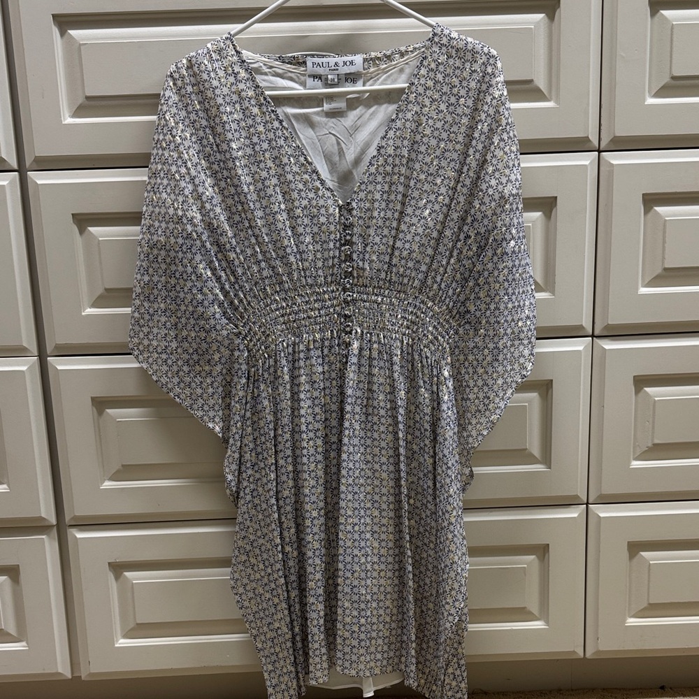 Paul & Joe Blue and White Mini Dress